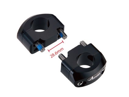 ACCEL Držiaky / podložky riadidiel (dole 28,6 mm / hore 28,6 mm), výška 20 mm – čierne