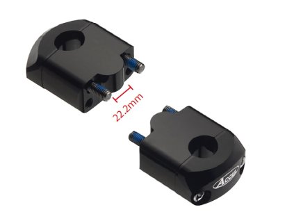 ACCEL Držiaky / podložky Riadidiel (Dole 22,2 mm / Hore 22,2 mm), výška 35 mm – čierne