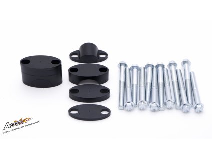 ACCEL Držiaky / podložky riadidiel (dole 28,6 mm / hore 28,6 mm), skladané (18+5+10+6 39 mm) – čierne