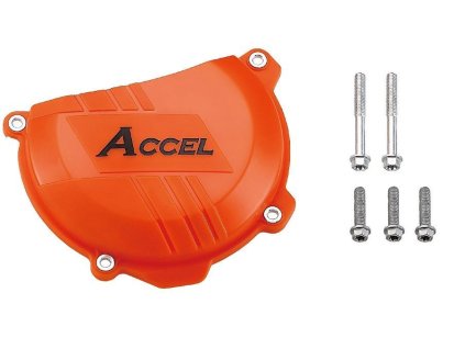 ACCEL Chránič krytu spojky KTM SXF250 '13-, EXCF250 '14-, SXF350 '11-, EXCF350 '12-, oranžový