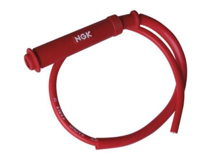 NGK Fajka na sviečku gumová kábel 50 cm červená s Maticou