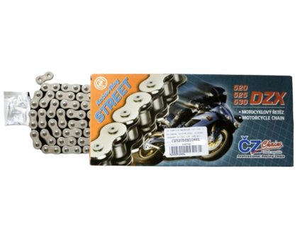 CZ Reťaz 520 Dzx Active Ring chróm do 900 ccm + nitovacia spojka