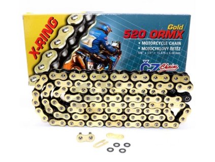 CZ Reťaz 520 Ormx Active Ring zlatá do 600 ccm + spojka reťaze