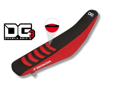 BLACKBIRD Poťah sedla Honda CRF 450R '05-'08 Double Grip 3 čierny/červený