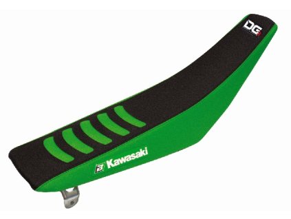 BLACKBIRD Poťah sedla Kawasaki KXF 250/450 '06-'08 Double Grip 3 čierny/zelený