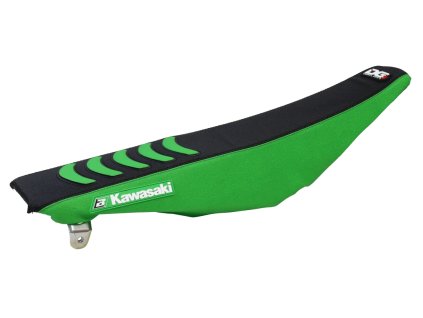 BLACKBIRD Poťah sedla Kawasaki KXF 250 '13-'20, KXF 450 '12-'18 Double Grip 3 čierny/zelený