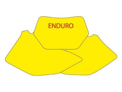 BLACKBIRD Sada polepov pod štartové čísla Yamaha WR 250F (07–14), WR 450F (07–11) červená