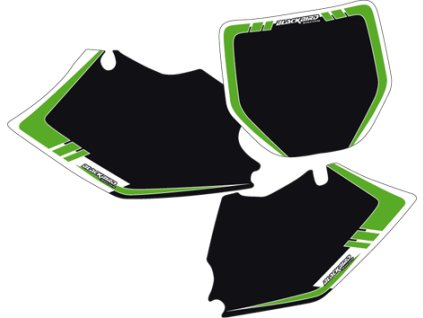 BLACKBIRD Polepy pod štartové čísla Kawasaki KXF 250 '06–'08 čierne
