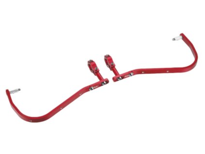 ACCEL Chrániče rúk Enduro s hliníkovým uchytením – červené (22 mm, bez Plastovej Ochrany SD02)