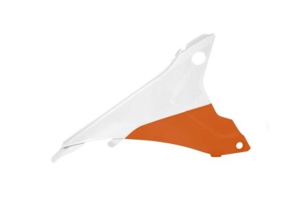 RTECH Kryt vzduchového filtra pravý KTM EXC/EXCF 125-500 '14-16 OEM 2015 oranžový/biely