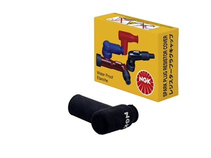 NGK Fajka na sviečku gumová – uhlová 90°, s Maticou, čierna