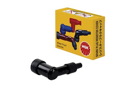 NGK Fajka sviečky ebonitová (6902) – uhlová 90°, s Maticou, čierna
