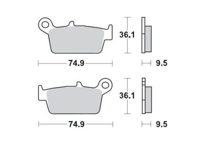 MOTO-MASTER Brzdové doštičky Sinter Metal OEM: 11 Honda: CR 80-125-250-500, XR 250-400-600-650, Kawa