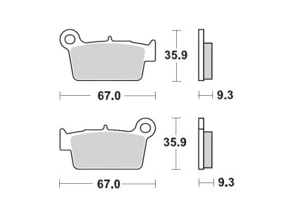 MOTO-MASTER Brzdové doštičky Sinter Metal OEM: 11 Kawasaki KXF 250 04-, KLX 450 07-, KXF 450 04-, Kxe 450 10-, Suzuki RMZ 250 04-, RMZ 450 05-, Yamaha YZ 125 03-, WR 250 08-14, YZ 250 02-, WR / YZ 450 03-, Beta RR 50/300 '08-' zadné