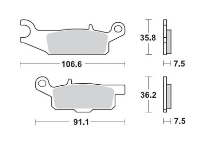MOTO-MASTER Brzdové doštičky KH444 Sinter Metal OEM: 11 Yamaha: YFM 700 Grizzly predné-pravé