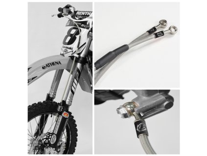MOTO-MASTER Brzdová hadica v oceľovom opletení predná GasGas, Husqvarna, KTM SX/SXF 125/450 (04–) – CROSS