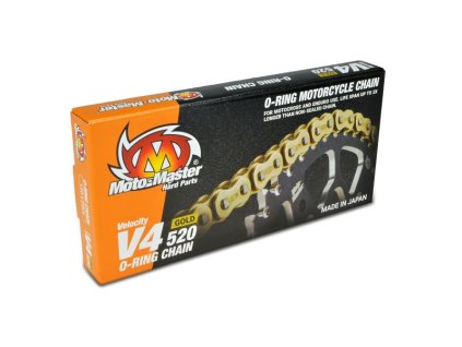 MOTO-MASTER Reťaz V4-520G O-Ring Gold Chain zlatá – 120 článkov