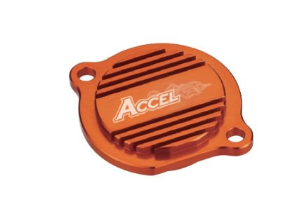 ACCEL Kryt olejového filtra KTM SXF/EXCF 400/450/520/525 '99-'07, SXF/EXCF 250 '06-'12 oranžový