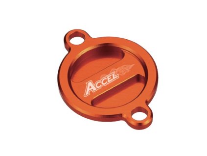 ACCEL Kryt olejového filtra KTM EXC 400/450/530 '08-'11, SXF 450/505 '07-'12, SXF 350 '11-'19 oranžový
