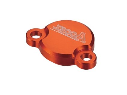 ACCEL Viečko zadnej brzdovej pumpy KTM 50/65/85 '03-'13, Freeride 350 oranžové