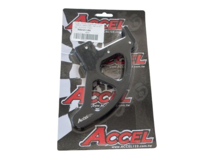 ACCEL Kryt zadného brzdového kotúča hliníkový KTM SX/SXF '04-'18, EXC/EXCF '04-'19 Husqvarna čierny
