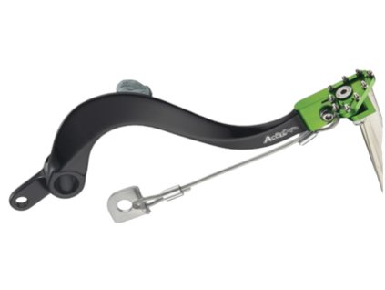 ACCEL Zadný brzdový pedál Kawasaki KXF 450 '06-'20, KLX 450R 08-12 zelený