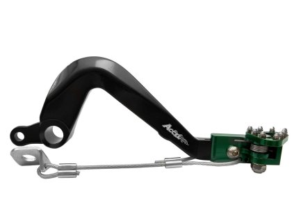 ACCEL Zadný brzdový pedál Kawasaki KX 80/ KX 100 01-18 zelený