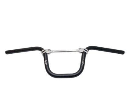 ACCEL Riadidlá hliníkové s Hrazdou Pit Bike „S” – čierne (šírka 630 mm, výška 166 mm)