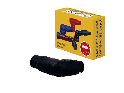 NGK Fajka sviečky gumová (8425) – uhlová 120°, čierna, závit