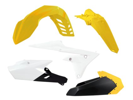 RTECH Sada plastov Yamaha WRF 250, WRF 450 biela/čierna/žltá Limited Edition