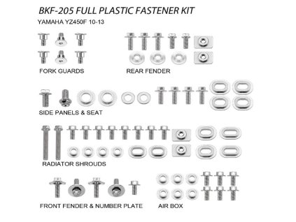 ACCEL Sada skrutiek na plasty Yamaha YZF450 (10–13)