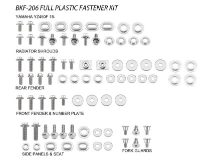 ACCEL Sada skrutiek na plasty Yamaha YZF450 (18–20)