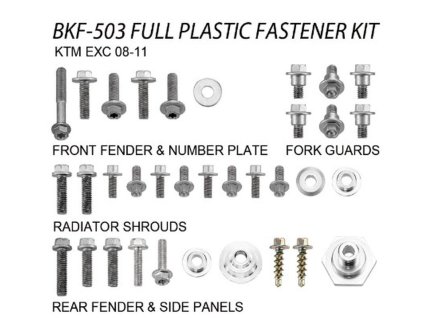 ACCEL Sada skrutiek na plasty KTM EXC (08–11)
