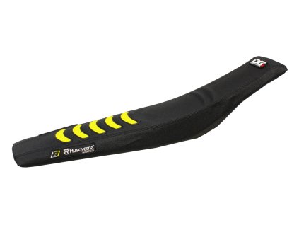 BLACKBIRD Poťah sedla Husqvarna FC/TC '16-'18, TE/FE '17-'19 Double Grip čierny/žltý