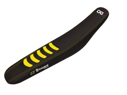 BLACKBIRD Poťah sedla Husqvarna FC/TC '19-'22, TE/FE '20-'23 Double Grip 3 čierny/žltý