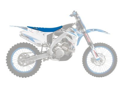 BLACKBIRD Poťah sedla TM MX/EN 2T '15-'21 Zebra modrý