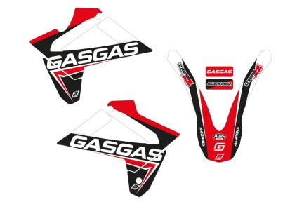 BLACKBIRD Sada polepov Dream 3 GasGas EC 125/250/300 '07–'09, FSR 450 '07–'09, FSR 515 '08–'09 – červené/čierne