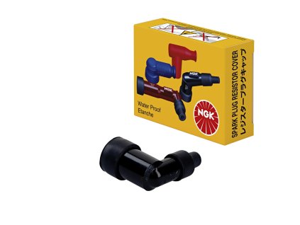 NGK Fajka sviečky (8710) – uhlová 90°, čierna