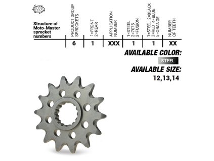 MOTO-MASTER Predná rozeta 6100111 14 zubov Honda CR 125R '04–07, CRF 250R/X '04–17