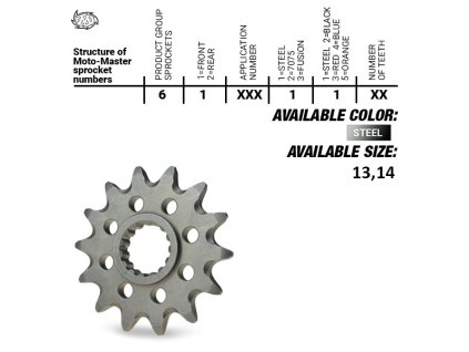 MOTO-MASTER Predná rozeta 6104711 samočistiaca Sherco 250 SE (13–20), SE (13–20), SE (16–20), Sherco 250/300/450 SE (13–20)