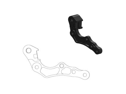 MOTO-MASTER Adaptér brzdového kotúča 270 mm GasGas EC 250/300/350 F (21–), Husqvarna FE/TE (22–) – čierny, strmeň Braktec