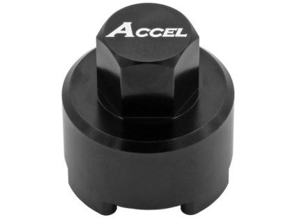 ACCEL Kľúč na Servis predných tlmičov WP dvojkomorových a WP 48U Aer – na Rozoberanie hornej matice olejovej vložky – KTM SX 125–250, SXF 250–450 (17–21), Husqvarna TC / FC / TX / FX (17–21)
