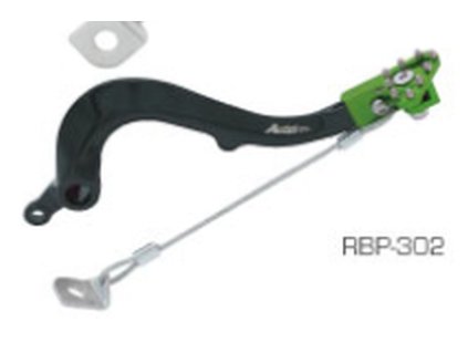 ACCEL Zadný brzdový pedál Kawasaki KXF 250/450 '21-'22 zelený