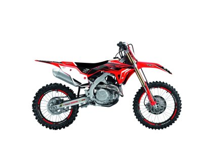 BLACKBIRD Sada polepov + poťah sedla Honda CRF 250R '22-'24, CRF 450R '21-'24 Dream 4 červená/čierna