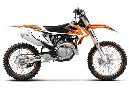 BLACKBIRD Sada polepov + poťah sedla KTM SX/SX-F '19-'22, EXC/EXC-F '20-'23 Dream 4 oranžová/čierna