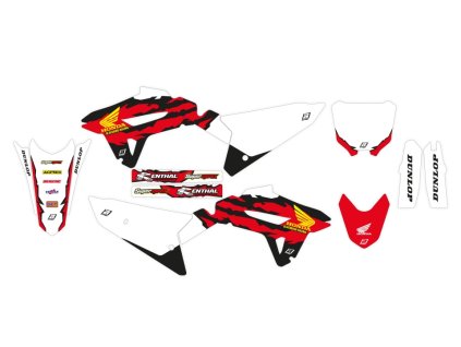 BLACKBIRD Sada polepov Honda CRF 250R '22-'24, CRF 450R '21-'24 Retro červená/biela/čierna