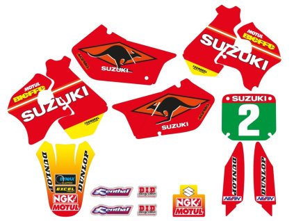 BLACKBIRD Sada polepov Suzuki RM 125/250 '96-'00 Replica Team Suzuki 1998