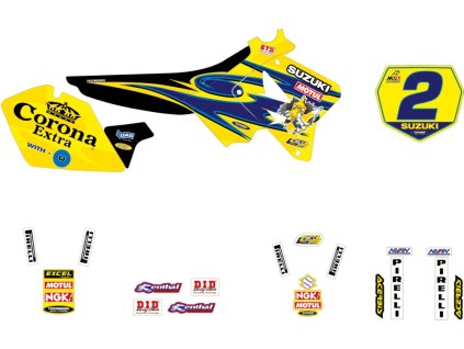 BLACKBIRD Sada polepov Suzuki RM 125/250 '01-'24 Replica Team Suzuki 2001