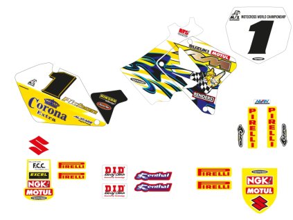BLACKBIRD Sada polepov Suzuki RM 125/250 '01-'24 Replica Team Suzuki 2003