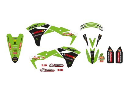 BLACKBIRD Sada polepov Kawasaki KX 250F '17-'20 Replica Kawasaki Racing Team 22